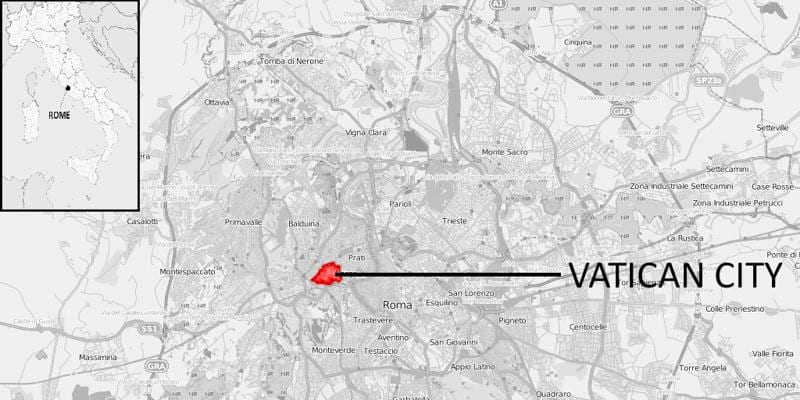 Kart Vatikan Roma